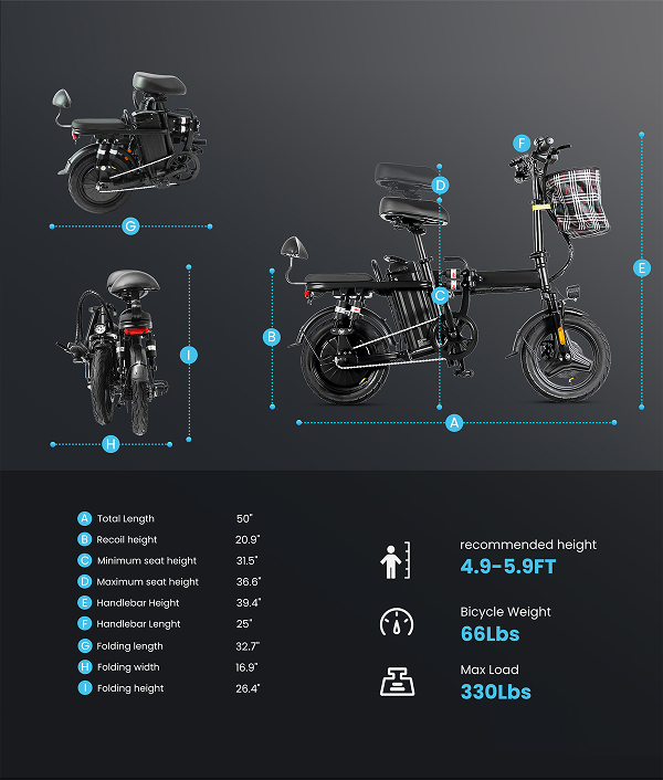 A9 14" Folding Ebikes